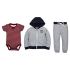 Plain Baby Clothes Organic Baby Clothes Wholesale Plain Romper Organic Baby Boy Children's Boutique Clothes Set