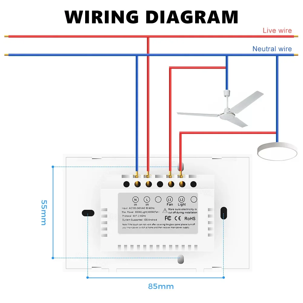 Fan, 4-Gang, 3-in-1, 5-Speed - detail 18