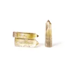 Natural Hexagonal Natural Tea Topaz Small Column Natural Smoke Hexagonal Prism Tea Single Pinnacle Stone