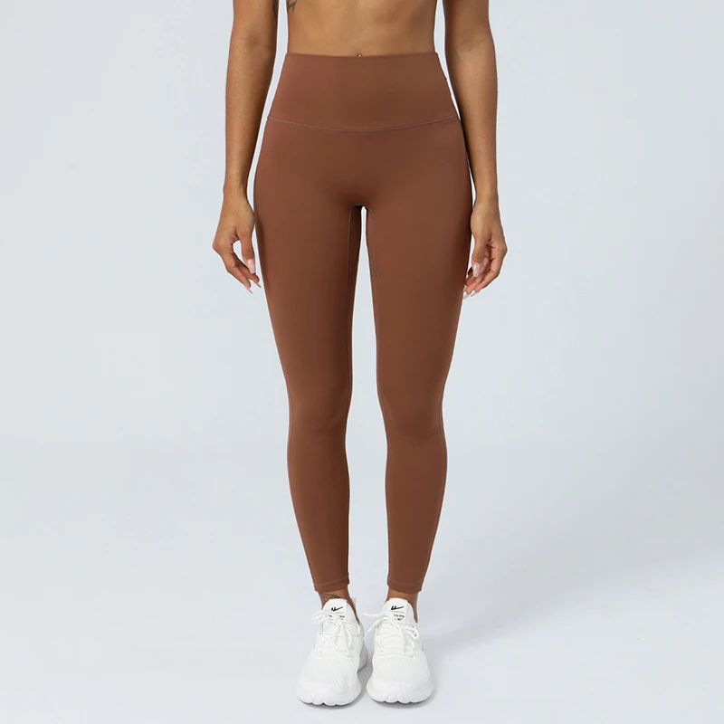 YIYI Custom Breathable Buttery Soft V Shape Butt Lifting Yoga Legging No Front Stitch Line Pants High Waist Women Yoga Leggings