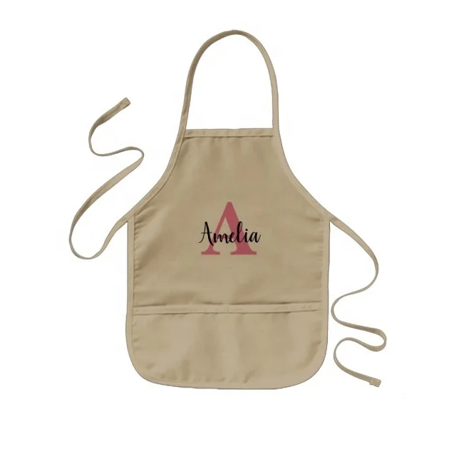 Custom Printing Embroidery Logo Kids Apron For Painting Kitchen Household Cleaning Kids Apron