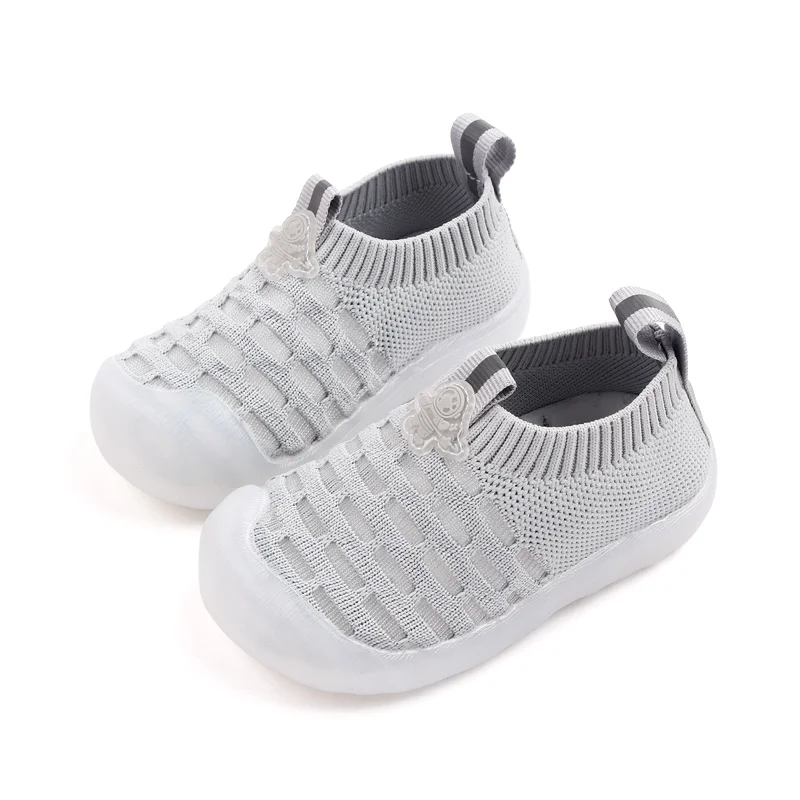 Spring and Summer Solid Color Mesh Surface Breathable Children Soft Soled Toddler Floor Shoes supplier