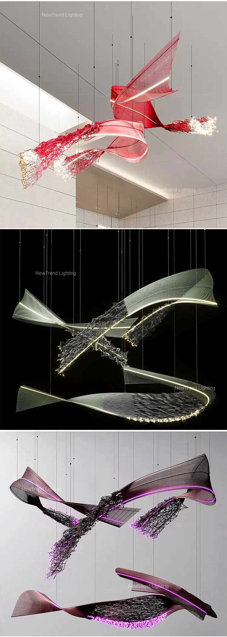 CPL-347 Unique Style Indoor Decoration Hanging Lamp Ceiling Chandelier Led Pendant Light factory
