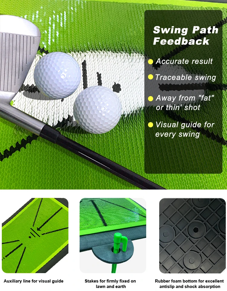 Premium Golf Driving Range Mat Practice Aids Golf Training Mat Swing