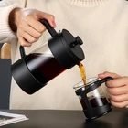 customizable logo Portable French Press Coffee Plunger and Coffee Maker BPA Free PP Holder And Handle