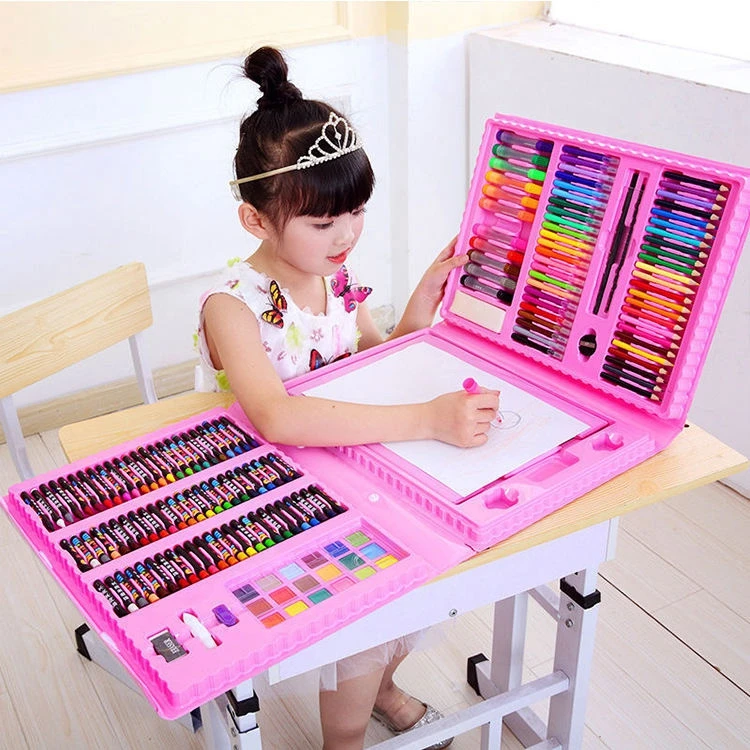 208 Pieces Case Drawing Art Stationery Set Art Pencil Set Drawing Pen Set for Watercolor Drawing Art Supplies