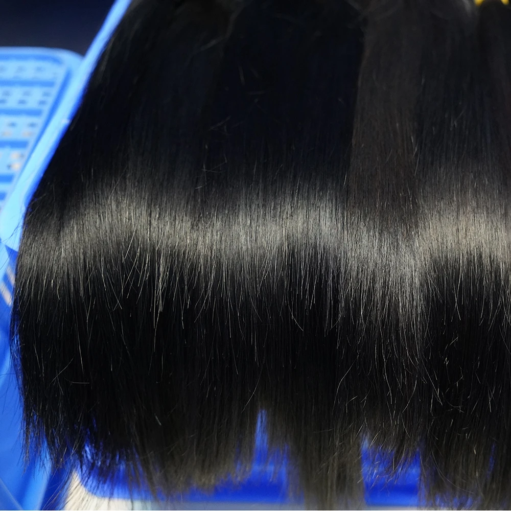 Unprocessed Natural Virgin Straight Weave Bundles With Closure Raw Vietnamese Hair Bundles And Closure Set Verified Company