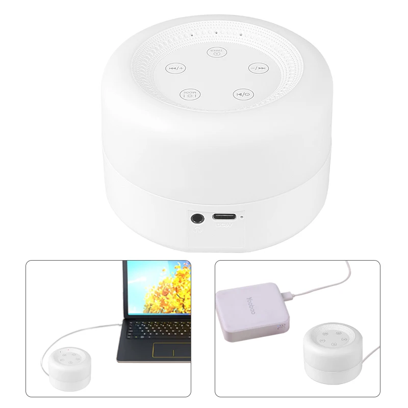White Noise Sound Machine Baby with Night Light Rechargeable Portable Lullaby Machine Baby Soother for Kids Adults Sleep supplier