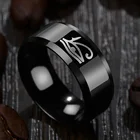 Black Rings Ring Fashion Black Skull Men Jewelry Black Gun Plated Stainless Steel Rings