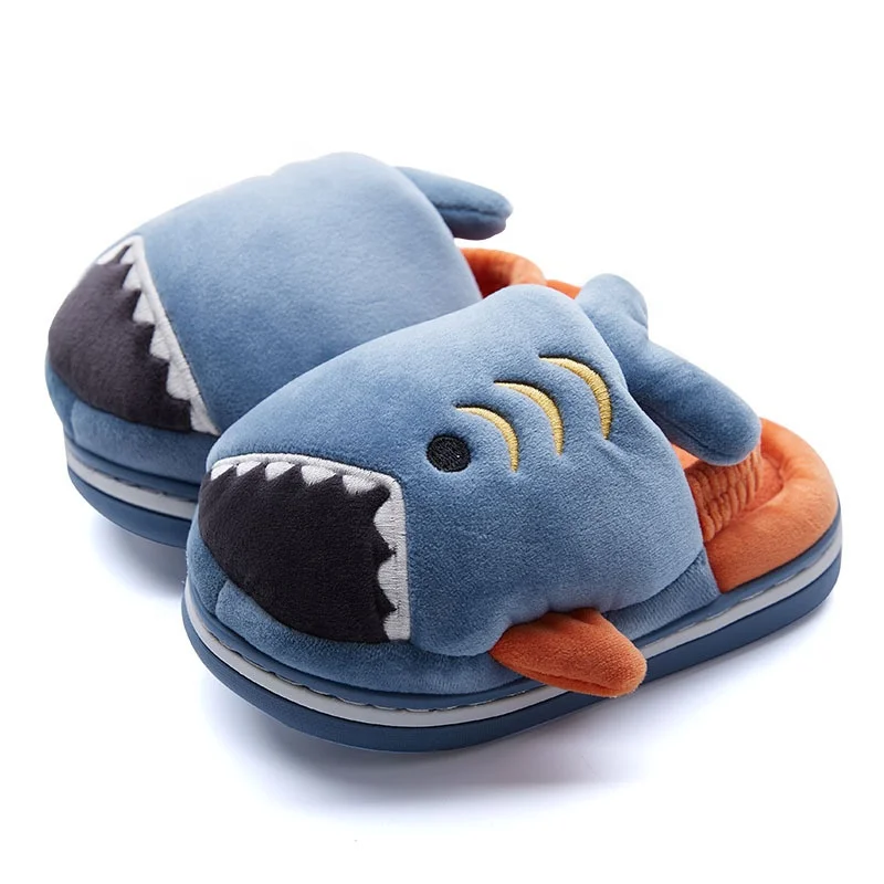 New Style Winter Home Indoor Boys And Girls Children Slippers Cotton Animal  Sandals For Lovely Shark Head - Buy Children Kids Boys Girls Indoor Home  House Sandals,Home Slippers For Kids,Animal Slippers Product