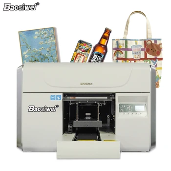 Baosiwei On-Time Delivery Guarantee Flatbed Pvc Card Printing Machine Wood Jet Impresora Mobile Phone Printer