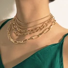 Jewelry Cuban Necklace High Quality Cuban Chunky Gold Rhodium Plated Necklace Jewelry