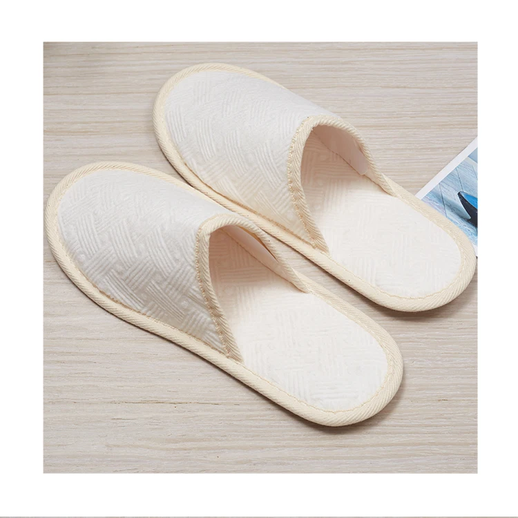 Chinese Brand Eco-friendly Biodegradable Hotel Spa Slippers Closed-Toe Pulp Sole Disposable Airline Slippers factory