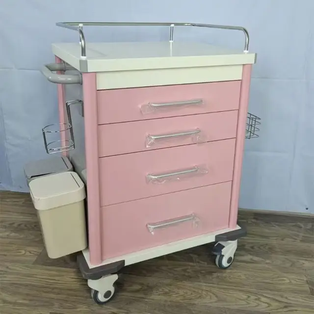 cheap price stainless steel ambulance emergency stretcher cart patient transfer trolley with mattress for hospital