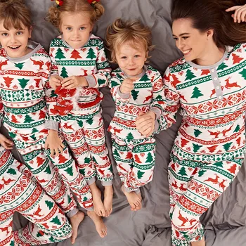 Pullover Long Winter Knit Bamboo Mommy And Me Pyjamas Matching Christmas Pajamas Family