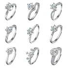 Diamond Fashion Luxury Jewelry Gold White Plated 18K Full Iced Out Diamond Moissanite Ring