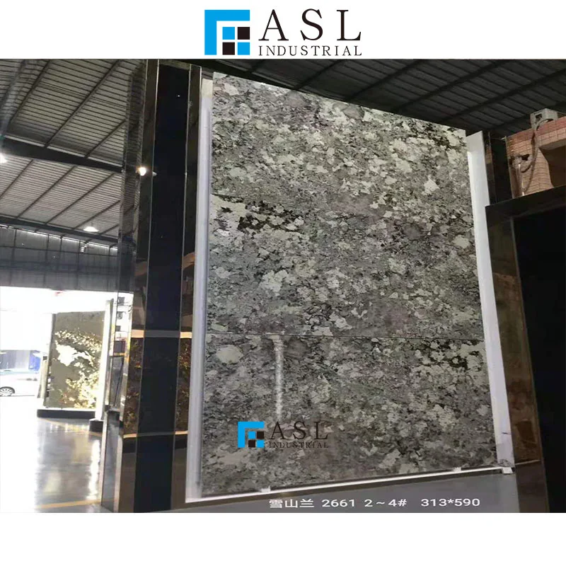 Brazilian stone exquisite white quartzite and ceramic tile wall kitchen countertop project for sale