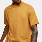 Neck T Shirts Blank Shirts Wholesale Unisex Casual High Neck Blank T Shirts 100% Cotton