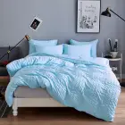 Seersucker Bedding 100% Washed Microfiber Seersucker Fabric Luxury Hotel Quality Bedding Cover Set