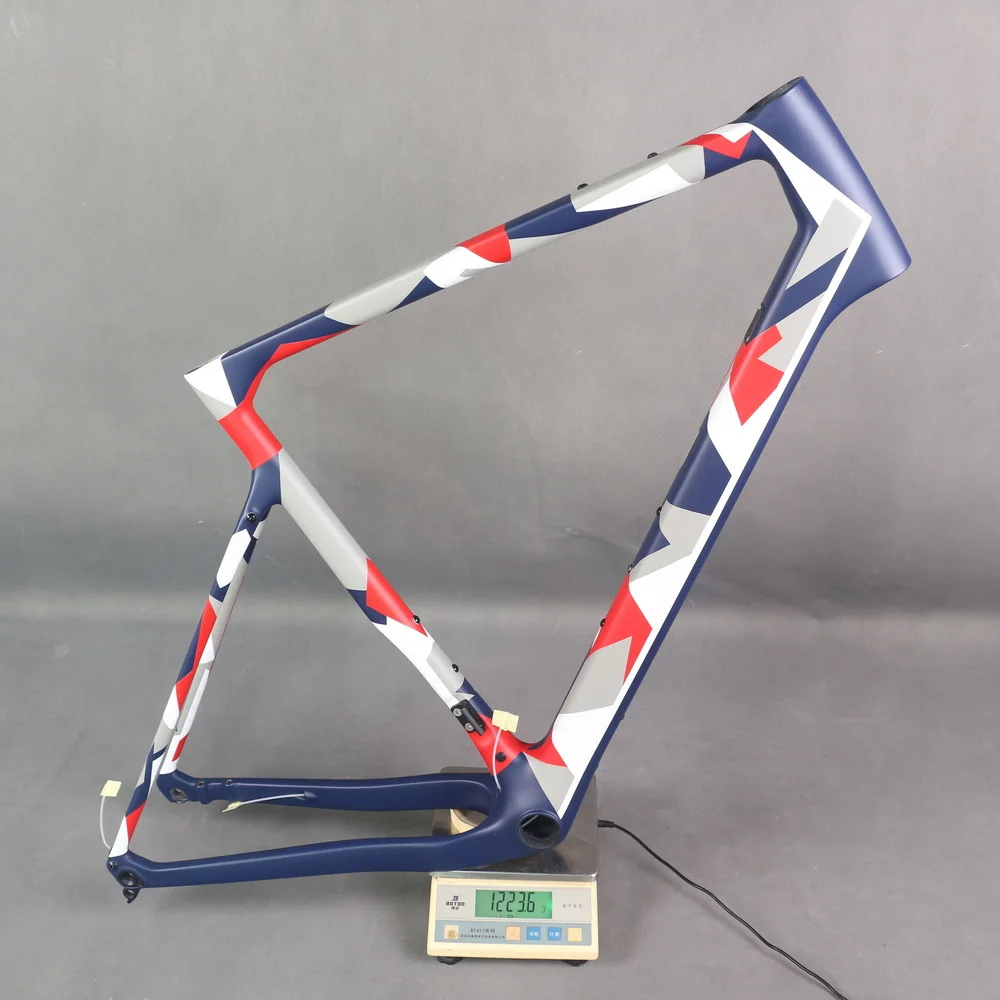 Full Hidden Cable Carbon Fiber T1000 Disc Brake Gravel Bike Frame GR060 Geometric Pattern Design Machine Di2 Compatible