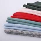 Cotton Fabric Plain High Quality Customized Plain Waffle 57%Cotton Pigment Printed Knitted Fabric For Dress