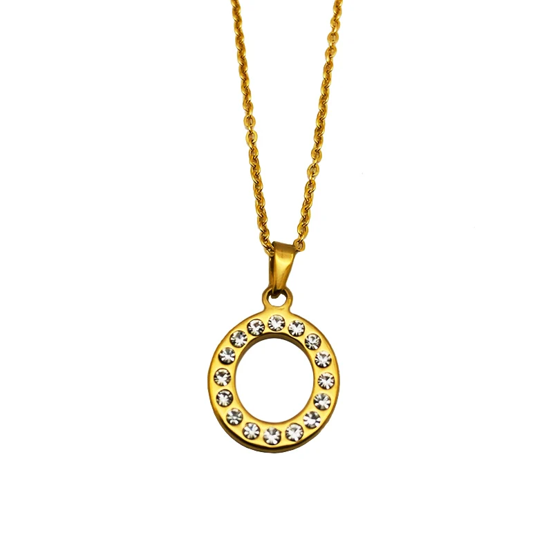 Personalized Cz Initial Necklace Dainty 