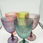 Plastic Glass Plastic Wholesale Pressure Drinking Old Color Colored Plastic Powder Red Wine Glass Pink Goblets