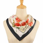 Square Silk Square Wholesale 100% Women Hair Square Silk Scarf