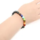 Bracelet New Natural Lava Stone Bead Bracelet 7 Chakra Bracelet For Women