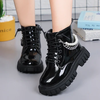 Children Chelsea Boots Kids Girls Marti Boots Casual Autumn Winter Pu Leather School Boy Shoes Fashion In Snow Boots 2020 New