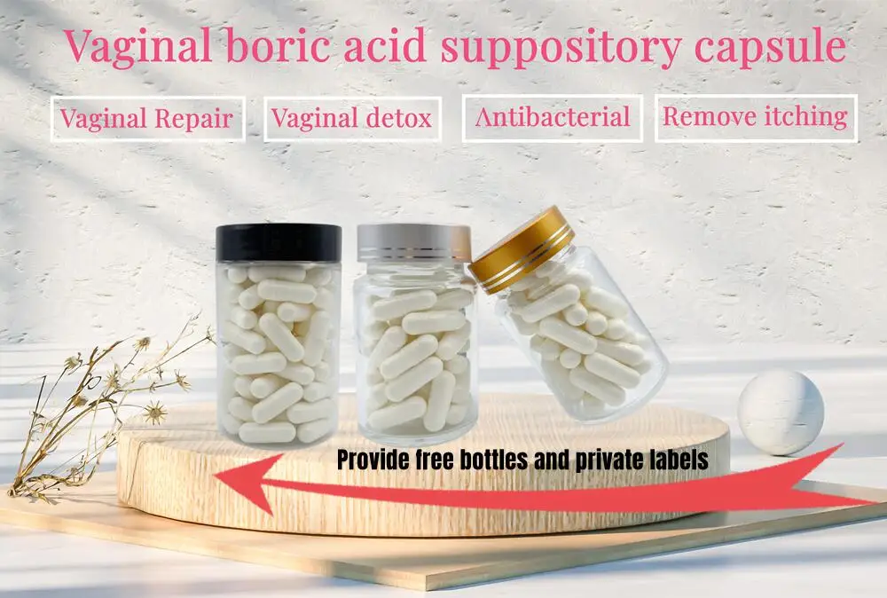 Boric Acid Capsules Vaginal Suppositories Vagina Cleaning Pills Yoni