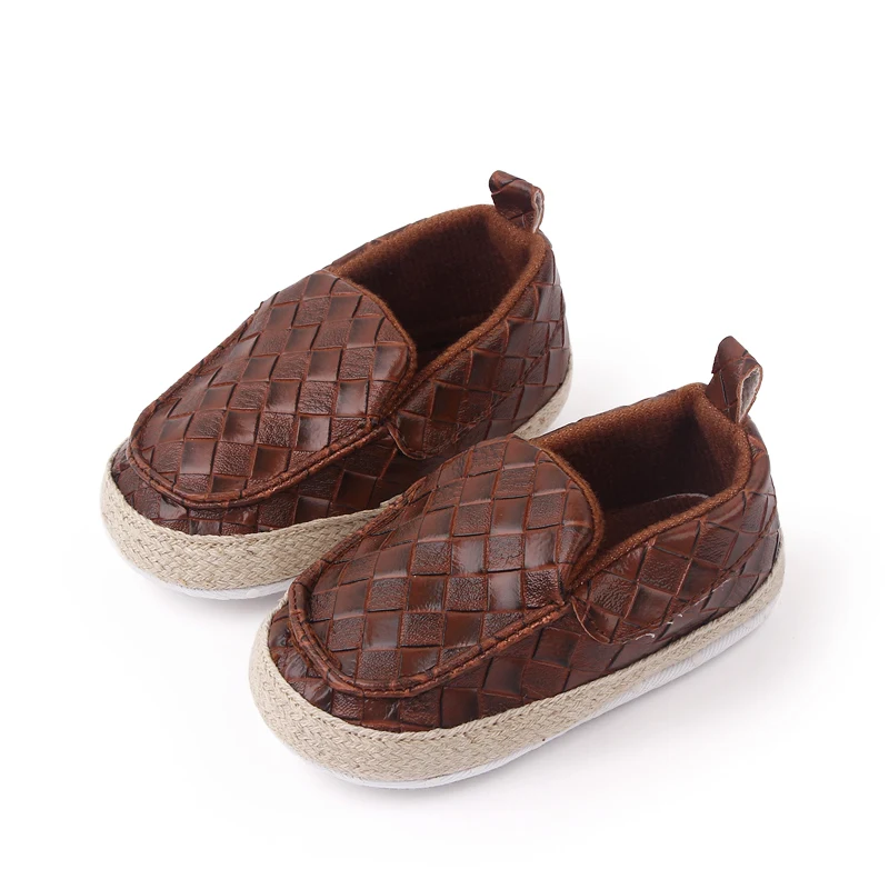 Infants Solid Color Diamond Check Soft Soled Non-slip Baby Breathable Toddler Shoes factory