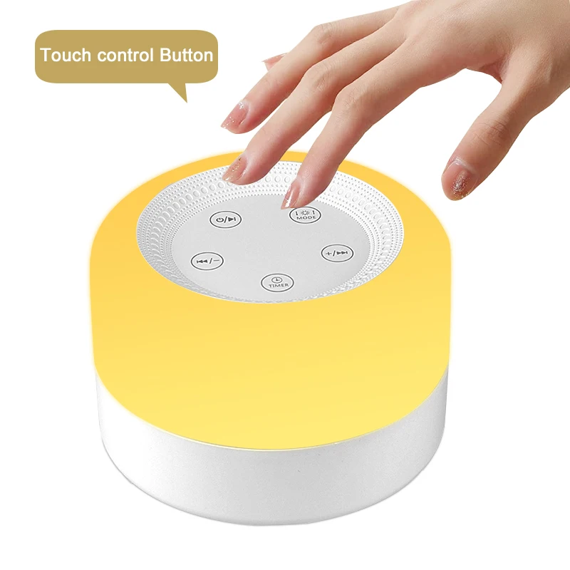 White Noise Sound Machine Baby with Night Light Rechargeable Portable Lullaby Machine Baby Soother for Kids Adults Sleep manufacture