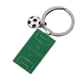 Fan memorial giveaways metal keychain pendant Football key chain giveaways promotional