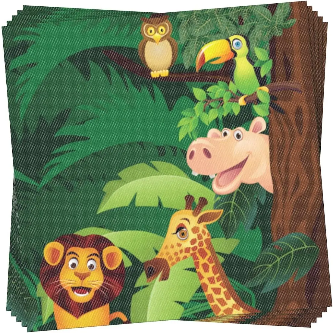 Safari Jungle Theme Birthday Party Decorations Disposable Tableware Set Wild Animal Birthday Party Supplies