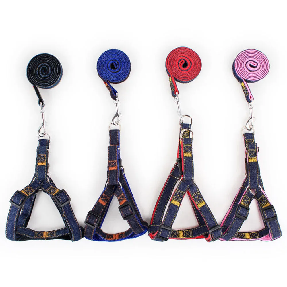 strong material of Jean Dog Harness And Leash