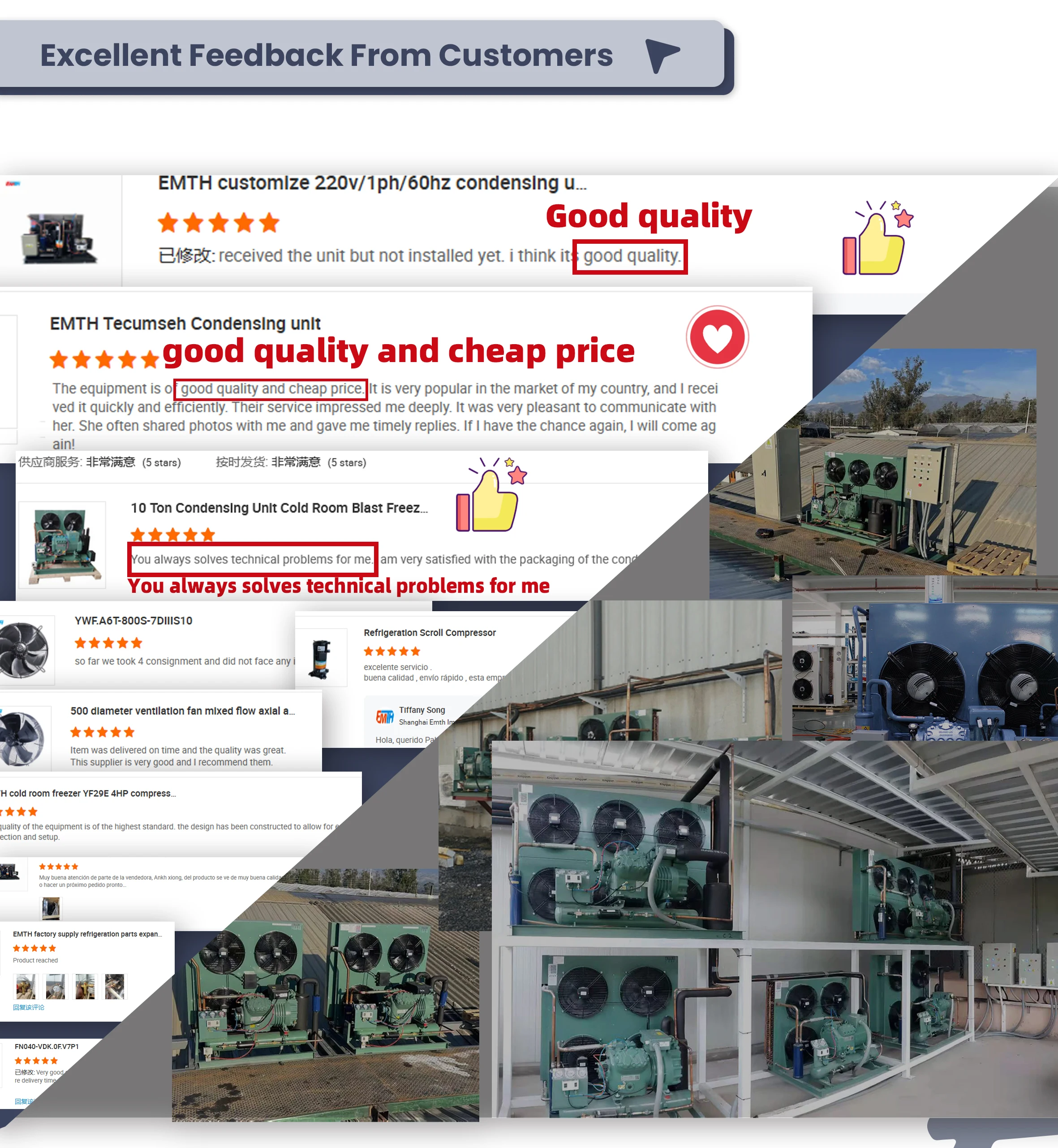 Factory Cold Room Compressor, EMTH, 220v, 4*135 - detail 26