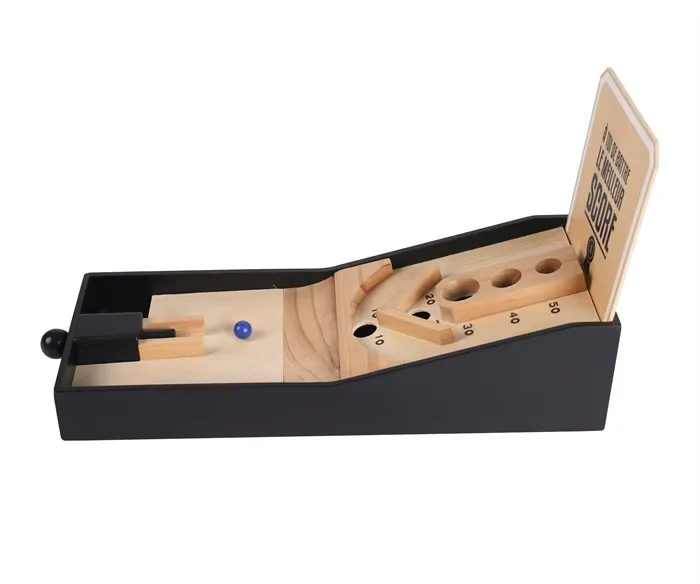 Wooden Interactive Ejection Ball Toy Classic Wooden Toys Table Game Tabletop Roller Skill Ball Games For Kids