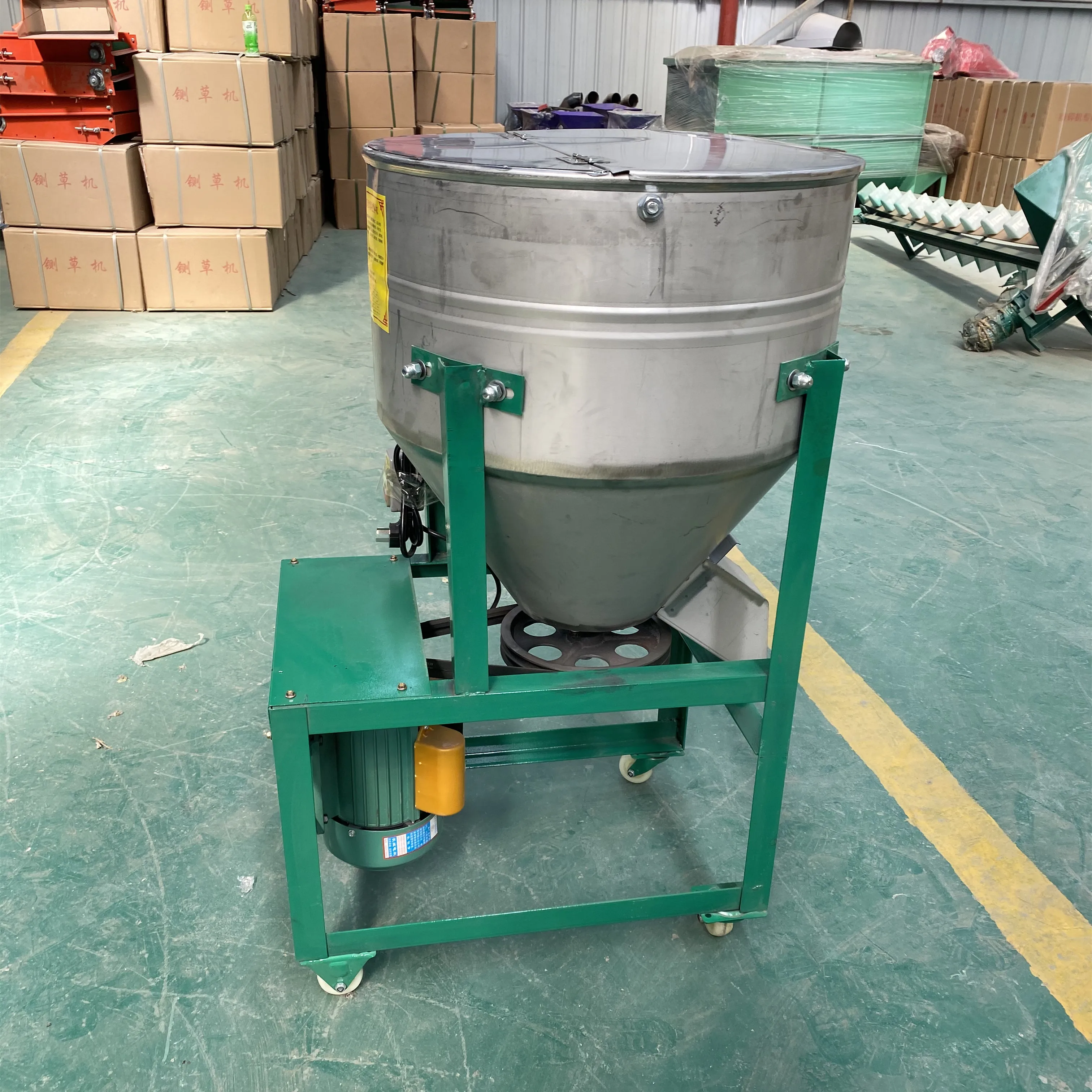 Vertical Feed Mixing Machine Breeding Equipment Screw Stainless Steel