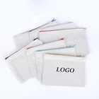 Cosmetic Pouch Zipper Case Custom Print Natural Canvas Pouch Custom Cotton Pouch