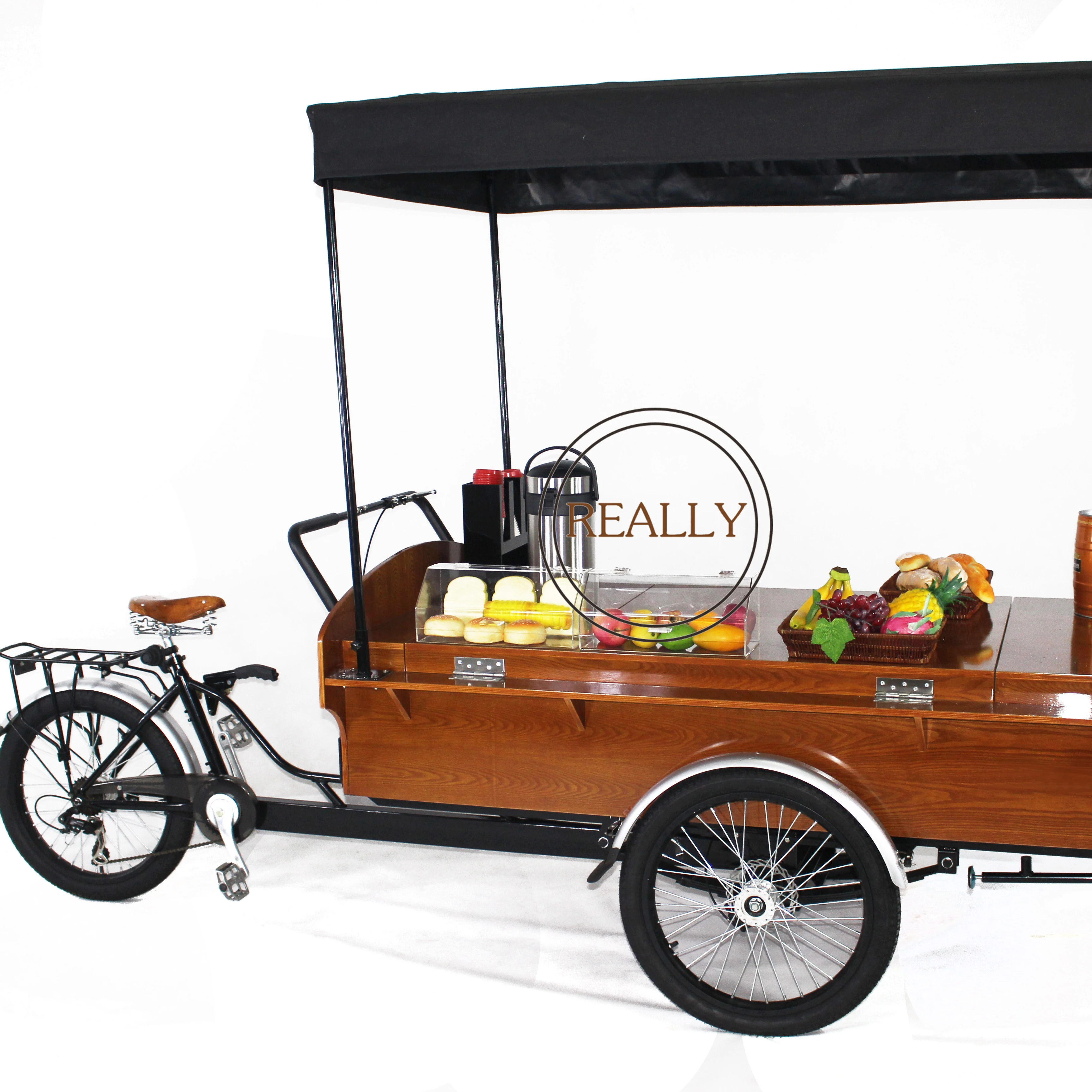 Oem Retro Coffee Bike Hot Food Truck 