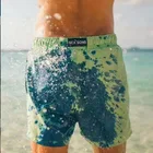 Factory Custom Peach Skin Polyester Beach Pants Magic Printing When Water Change Color