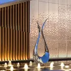 Art Modern Low Price Mirror Polished Art Metal Sculpture For Outdoor Decor