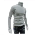 Sweater Mens Long Sleeve Plain High Collar Sweater Pullover Turtleneck Men