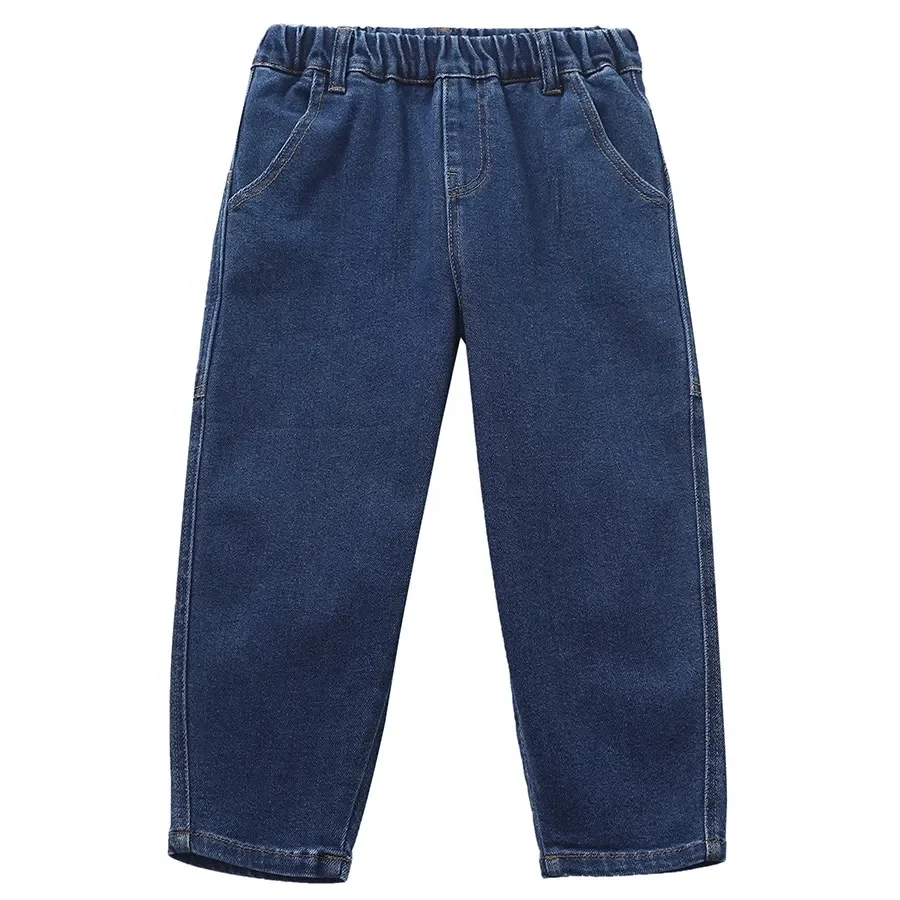 New Style Hot Selling Kids Skinny Pants Boys Elastic Waist Kids Jeans Washed Spandex Denim Boys Denim Jeans