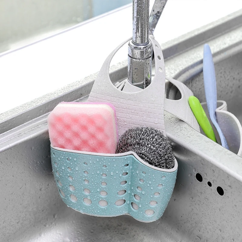 Silicone Sponge Caddy Kitchen Sink Caddy Sponge Holder Plastic Kitchen Accessories