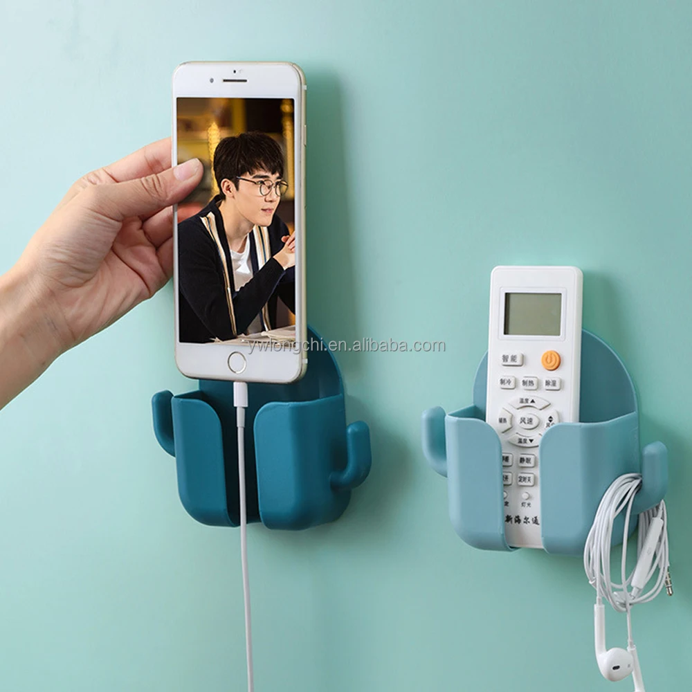 2022 Hot Selling Wall Charger Hook Mobile Phone Wall Mounted Phone Bracket Cell Phone Holder Storage for Wall