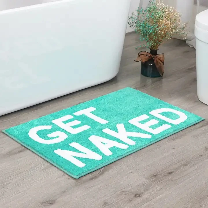 Anti Slip Bathroom You Look Good Get Naked Bath Mat Design Microfiber