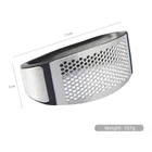 Kitchen Gadget Manual Labor Saving Tools Easy Handling Curve Stainless Steel Garlic Press Cutter