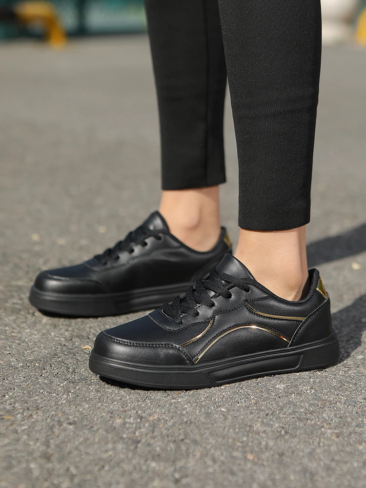 Hot Selling Women's EVA Skate Shoes Sporty Lace-Up Sneakers Easy-Matching Walking Anti-Slippery Running Shoes